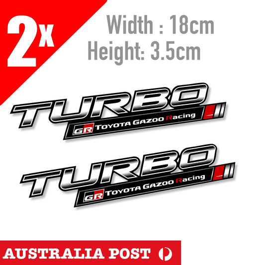 TURBO Toyota GAZOO Racing, Hilux, V8 Toyota Prado Diesel Landcruiser Sticker