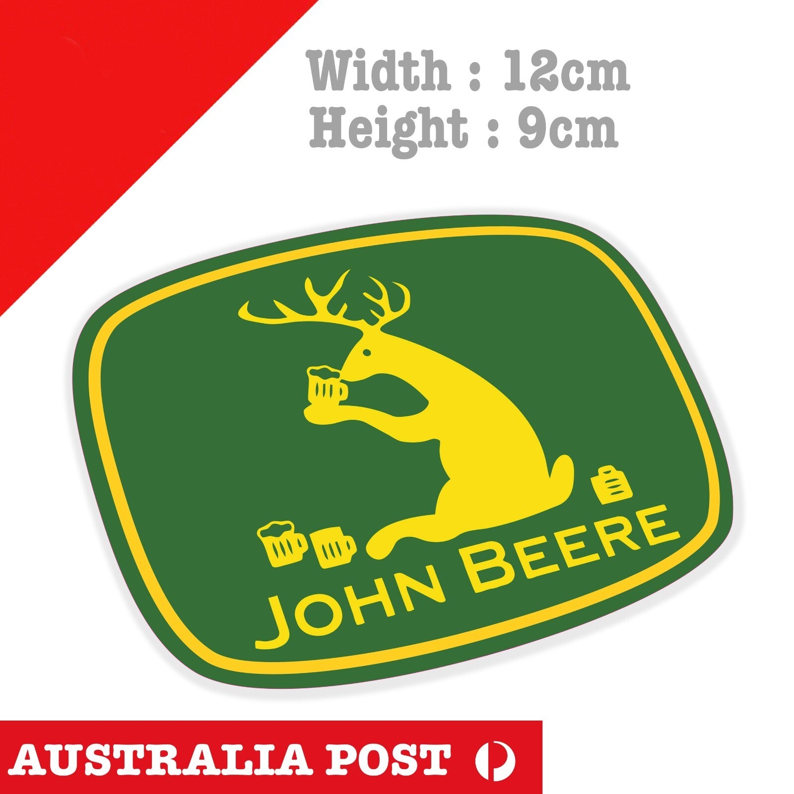 John Deere Logo , JOHN BEERE Funny Logo Sticker