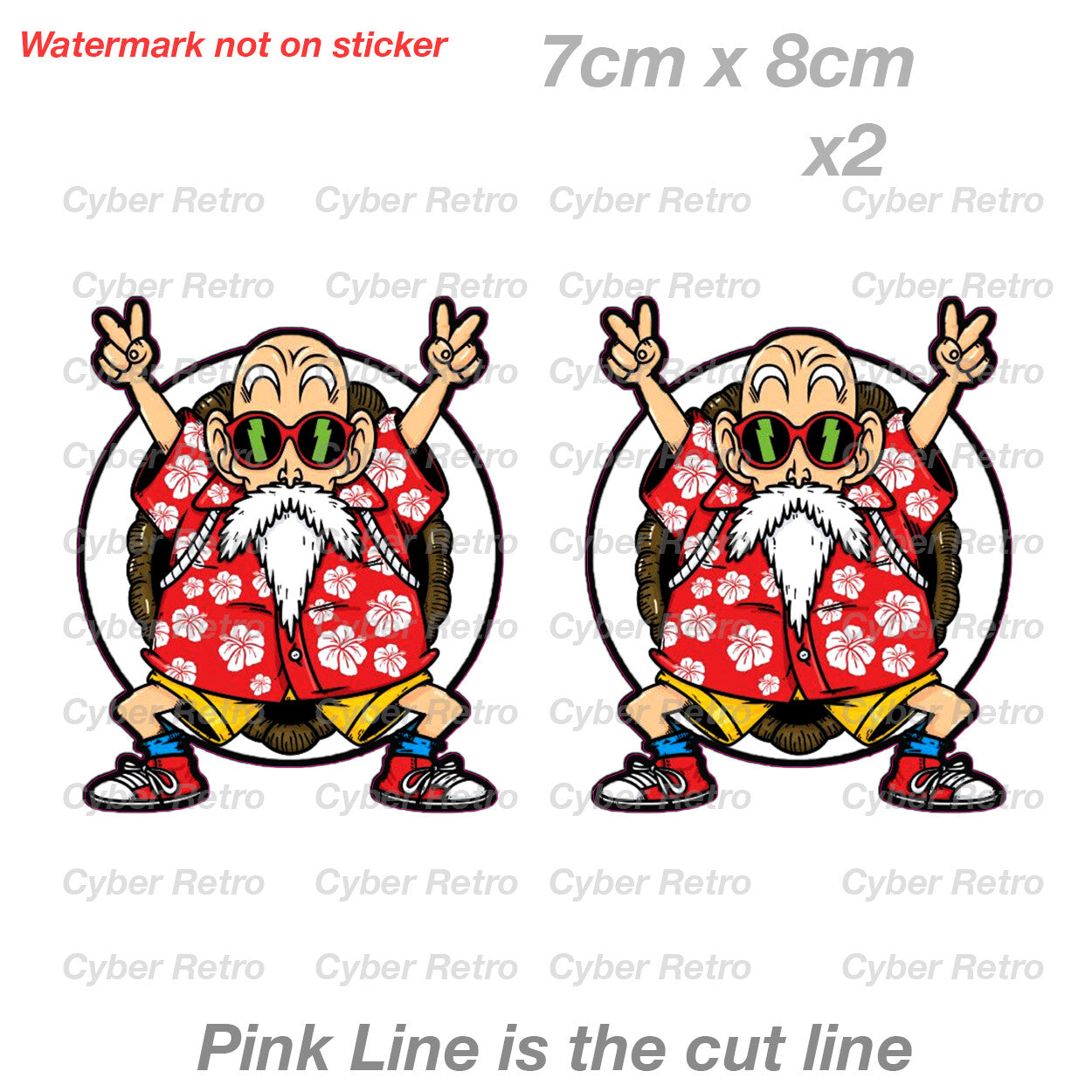 Dragon Ball  Z - Master Roshi Vinyl Sticker