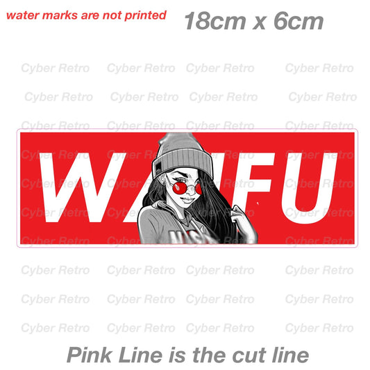 WAIFU Anime Sexy Sunglasses Girl JDM Sticker 