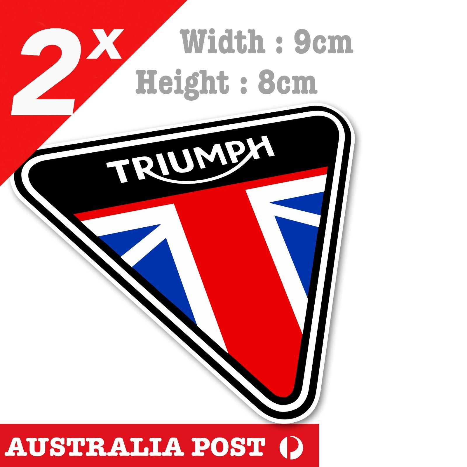 Triumph Motorcycle Logo Kingdom , Helmet Bike , British Flag Stickers