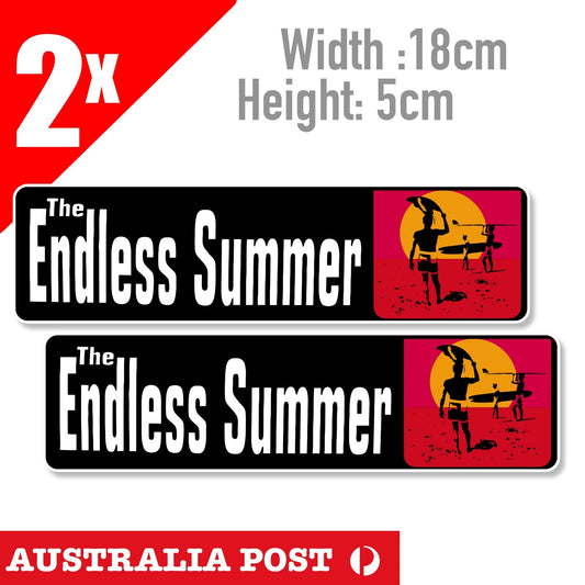 ENDLESS SUMMER,Americana Hot Rod Rat Rod Surfing Banner Stickers