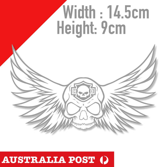 Harley Davidson Wing Skull Head Fuel Tank Logo, Laptop, Helmet, Bike  Sticker