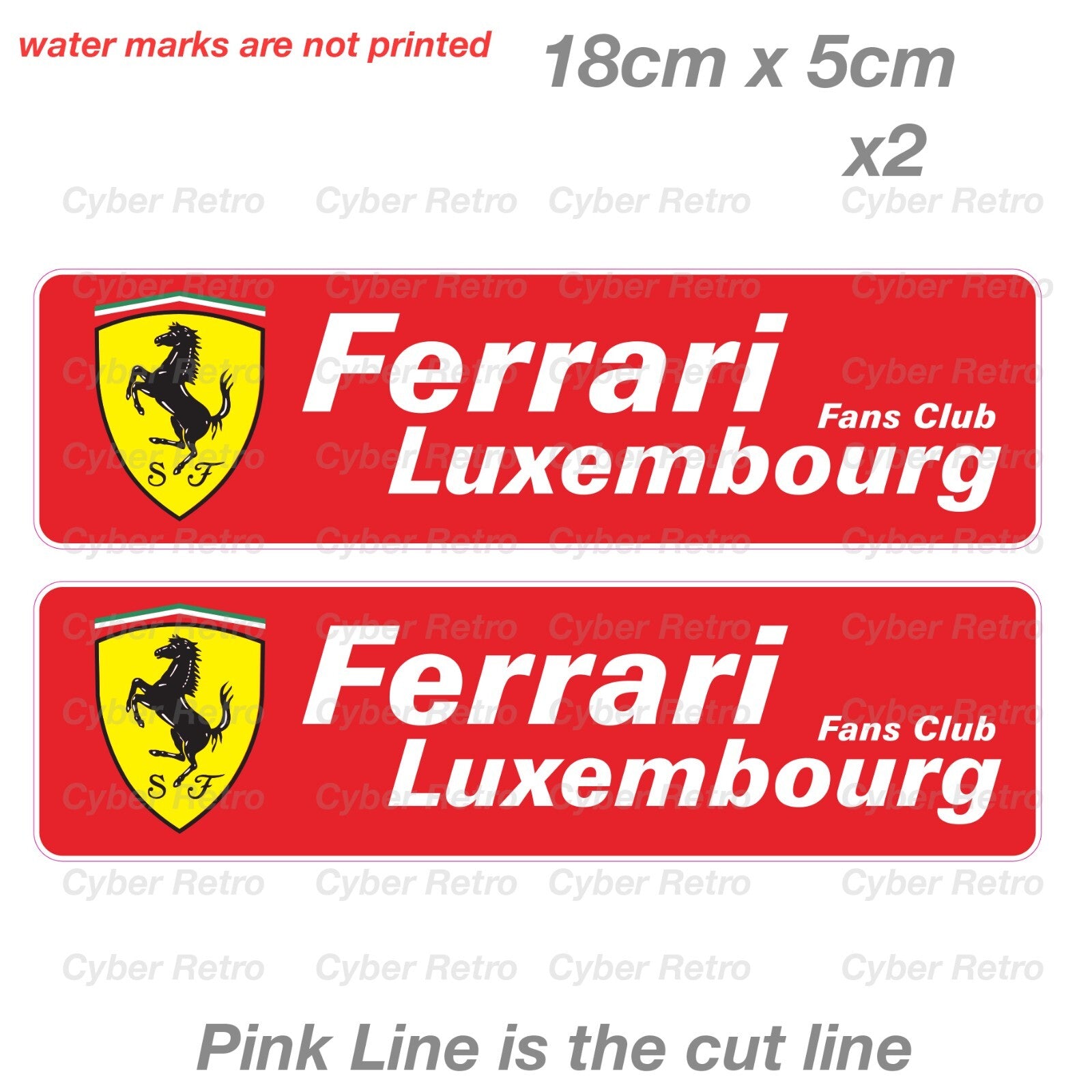 Ferrari Fans Club Luxembourg Ferari Logo Slap Sticker