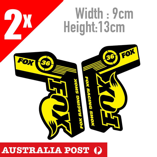 FOX 36 Fork Sticker for MTB Bike Bicycle Cycling Decals fox36 Yellow Sticker