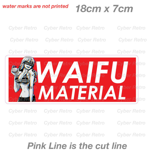WAIFU Material Anime Sexy Girl JDM Sticker 