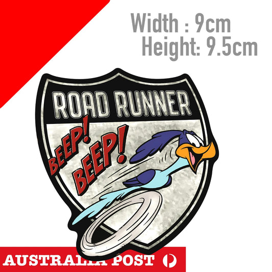 Wile E Coyote and Road Runner BEEP BEEP Logo Funny  Decal  Sticker