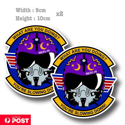 Top Gun Merlin Helmet - This Gives Me Decal Sticker