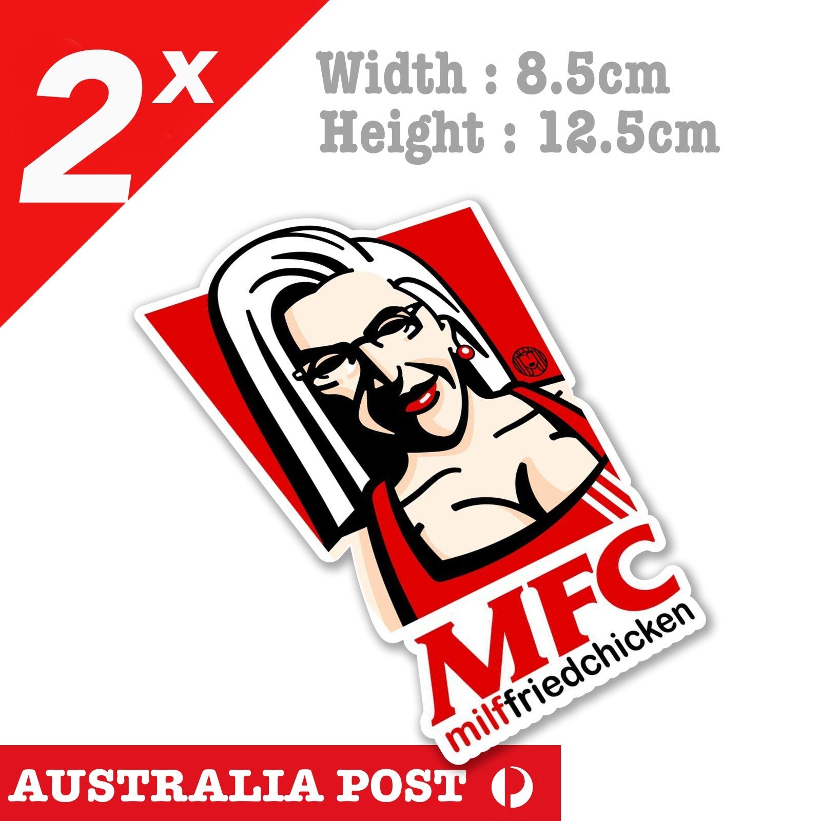 KFC Funny MFC, Milf Fried Chicken Funny Logo Sticker