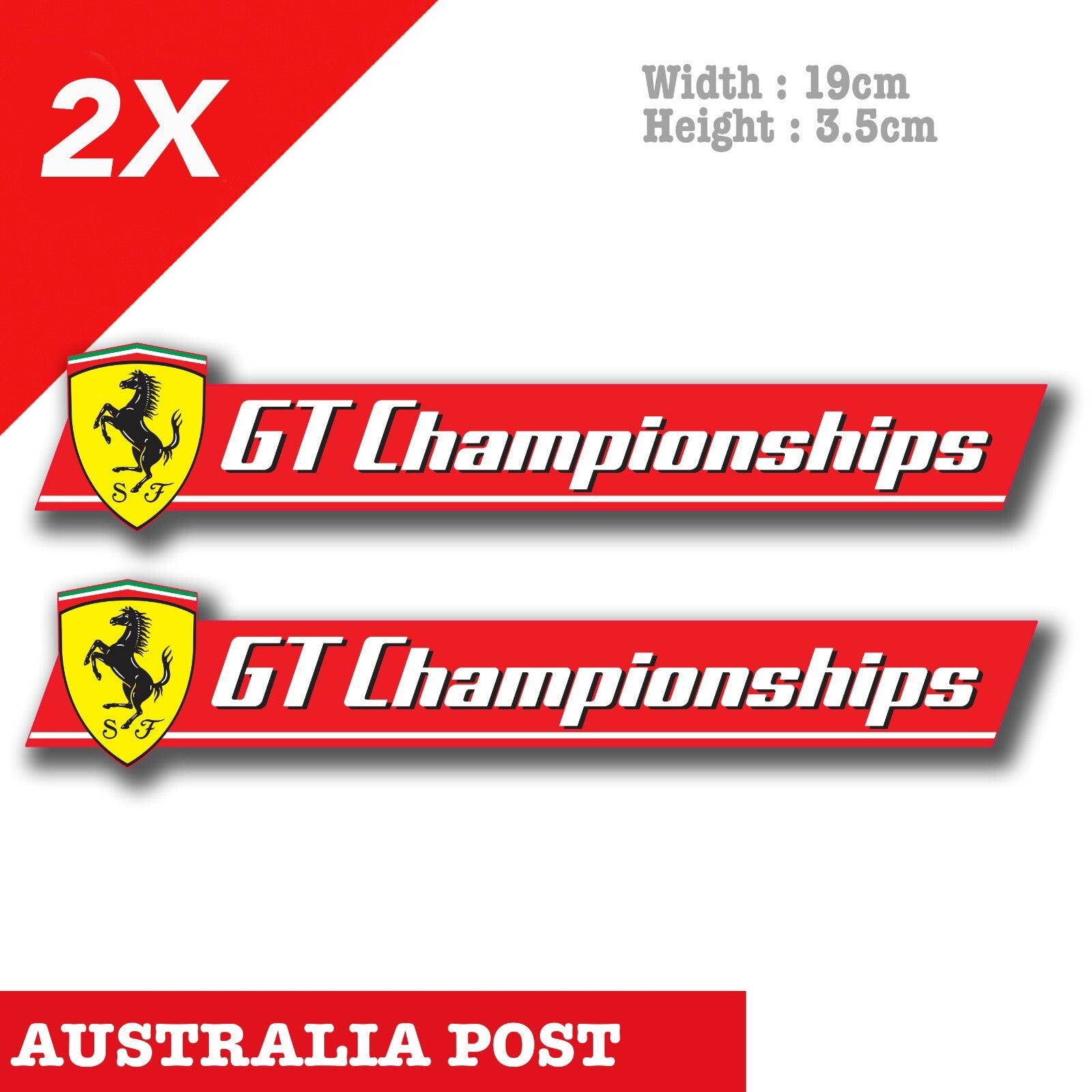 Ferrari GT Championships Banner, Ferrari Logo Banner Italian  Decal Sticker