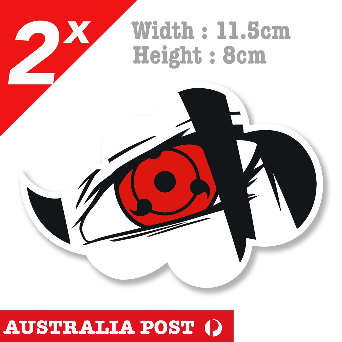 Naruto the Akatsuki Cloud EYES Symbol Anime JDM Laptop , Car  Decal Sticker