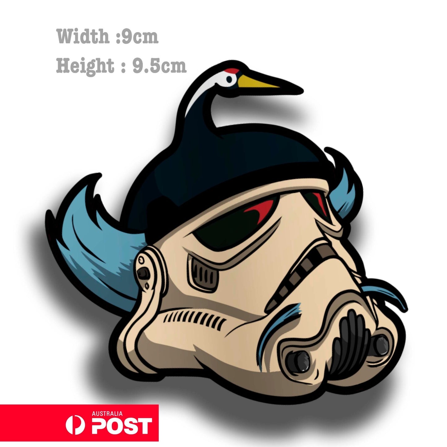 Star Wars King Kai Storm Trooper Helmet Laptop , Car  Decal Sticker 