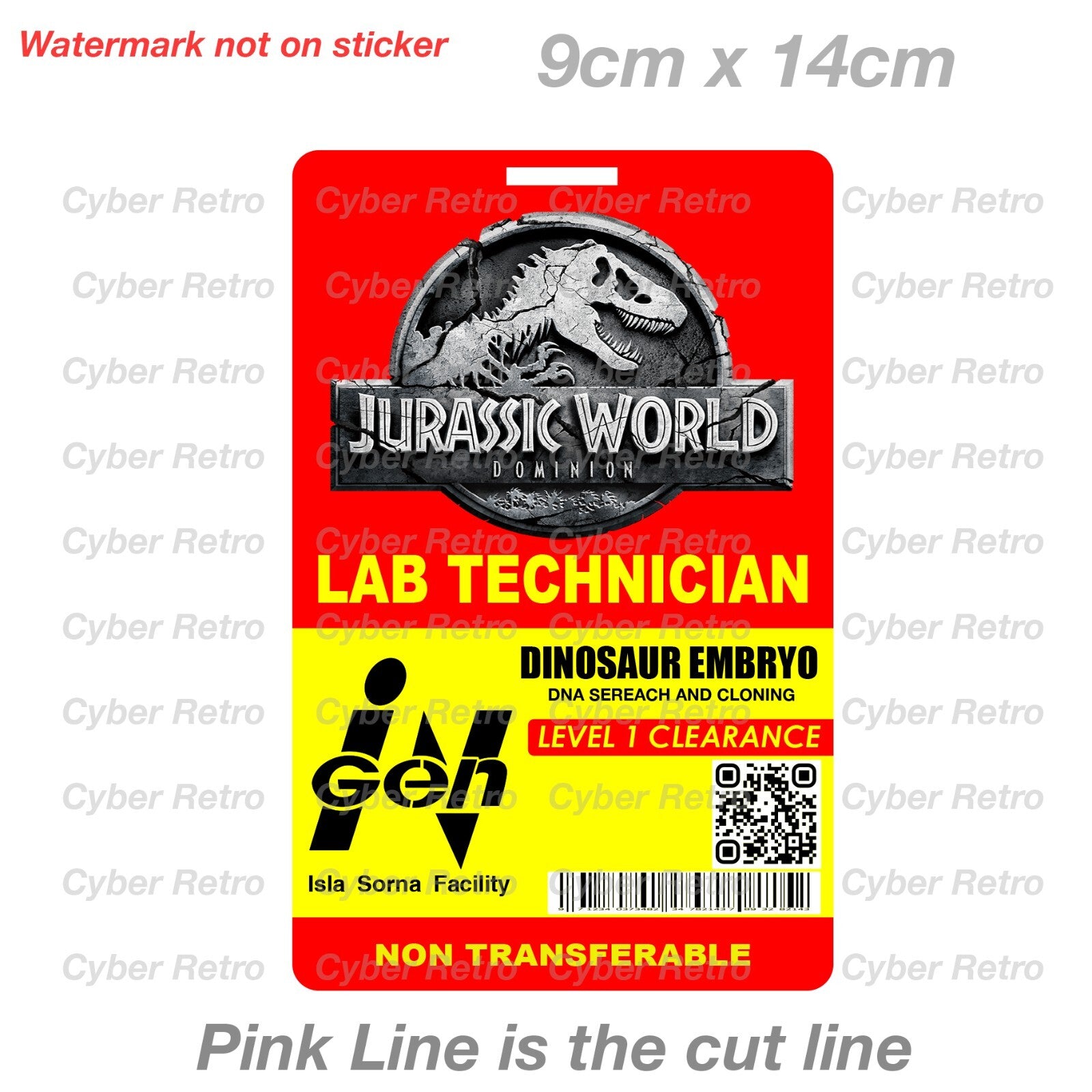 Jurassic World Dominion - Lab Technician Pass Sticker 