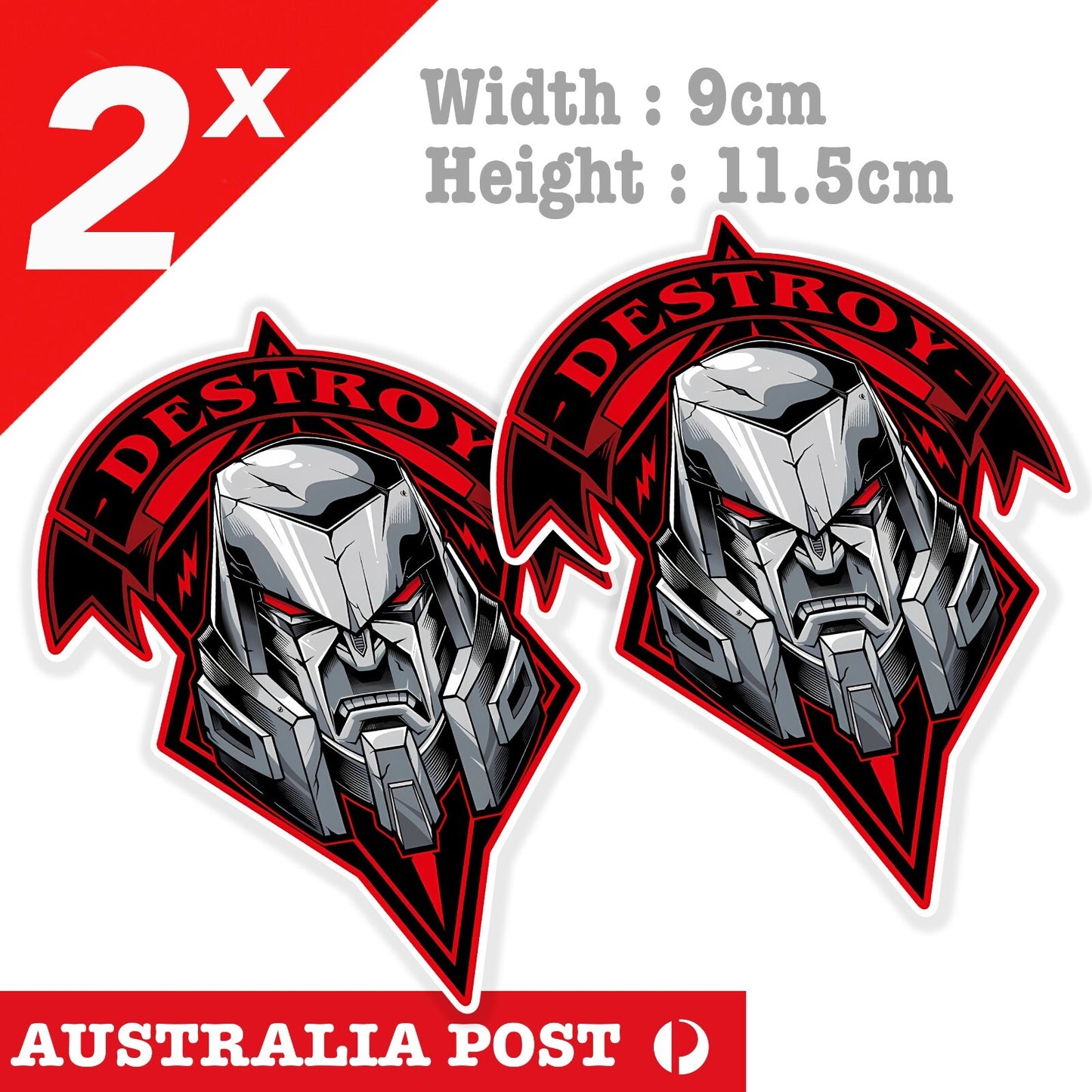 MEGATRON DestroyLogo ,Cybertron , Transformers Robot Logo Sticker