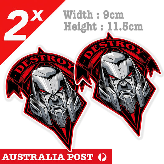 MEGATRON DestroyLogo ,Cybertron , Transformers Robot Logo Sticker