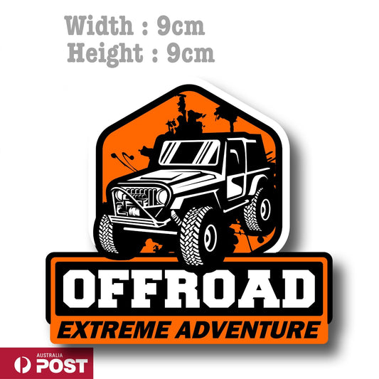 Jeep Extreme Adventure 4X4  Laptop , Car  Decal Sticker 