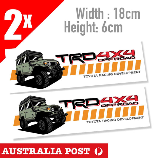 TOYOTA TRD 4x4 Off Road Stripe  4WD, Ute FJ140  Banner 2x Stickers
