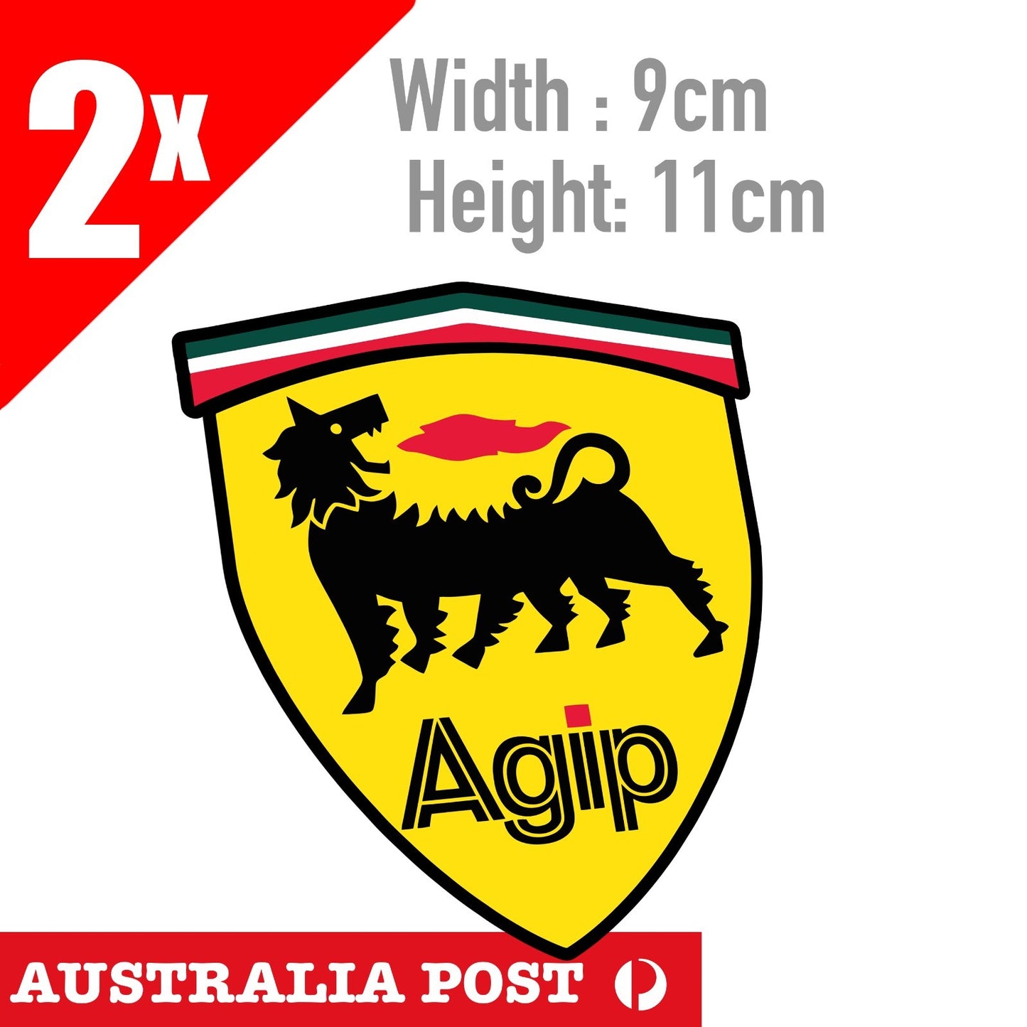 AGIP Motor Oil Logo  Laptop , Car  Vinyl  Stickers