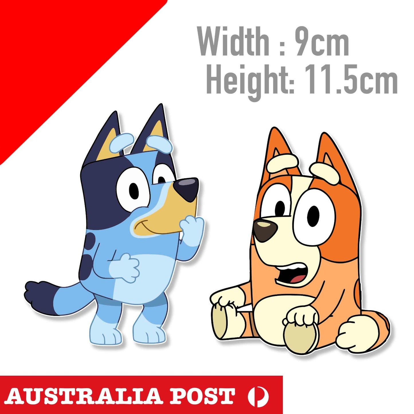 Bluey The Dog and Bingo  Dog Cartoon Cute Sticker