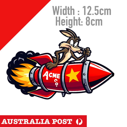 Road Runner Wile E. Coyote funny Laptop , Car  ACME Sticker