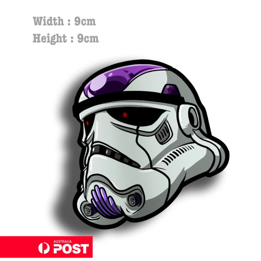Star Wars Frieza Storm Trooper Helmet Laptop , Car  Decal Sticker 