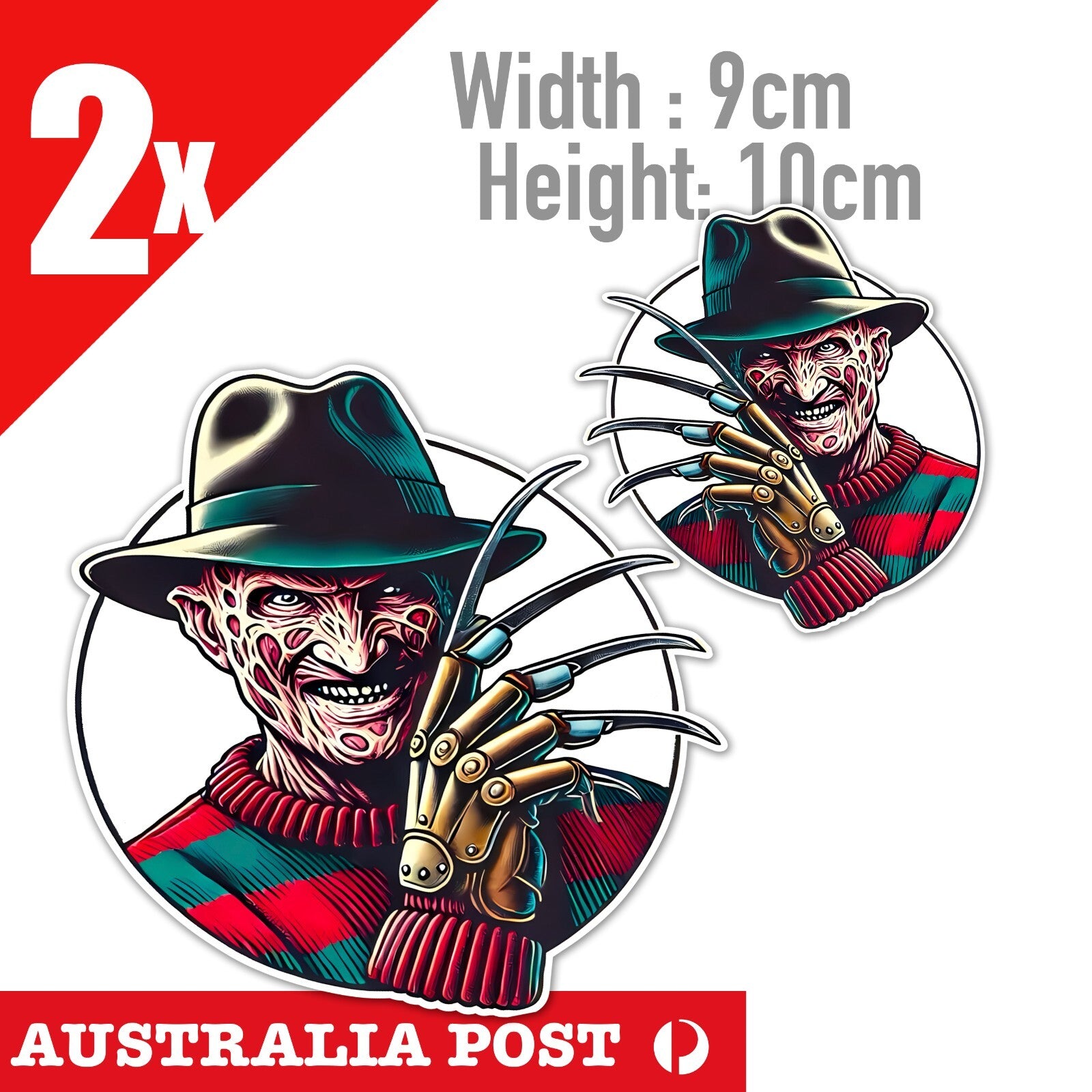 Freddy Krueger, Funny Stickers Laptop , Car  Decal Stickers