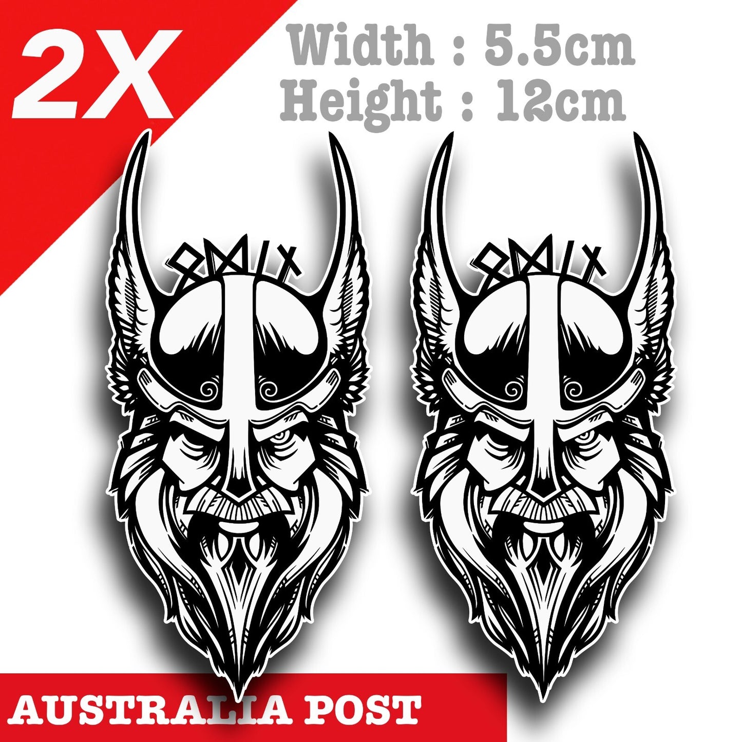 ODIN Viking Warrior , God of War Viking Warrior  Vinyl  Sticker