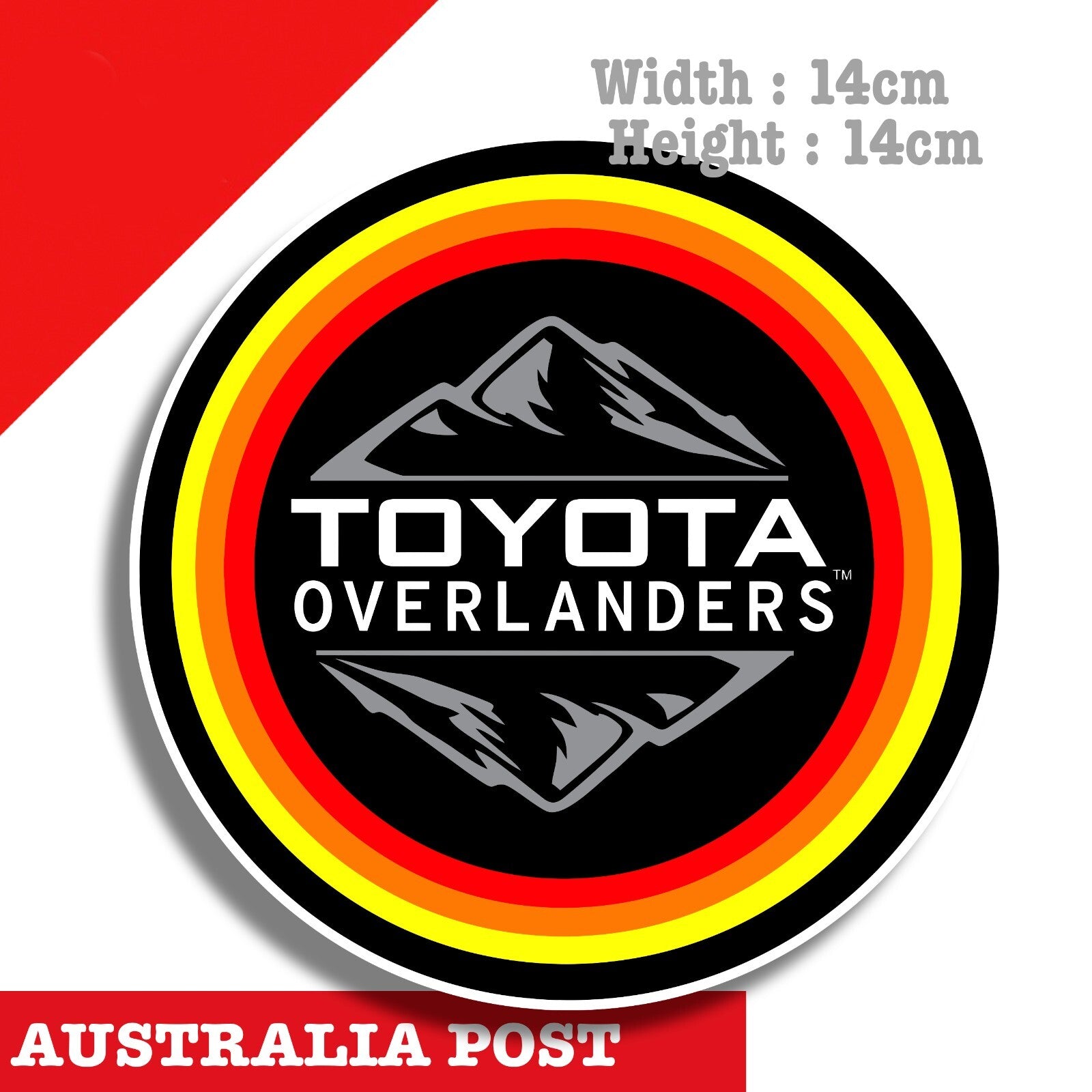 Toyota Outlanders TRD Logo , 4WD, 4x4 Off Road, Hilux Toyota  Stickers