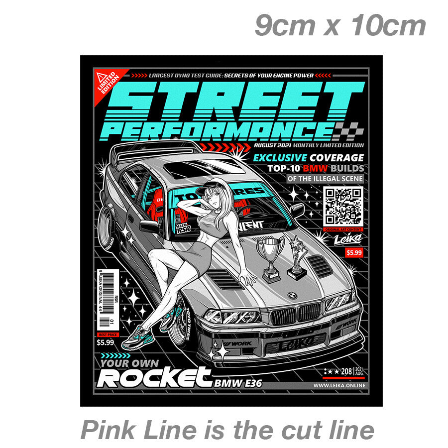 BMW E36 Street Performance JDM Drift  Laptop , Car  Decal Sticker 