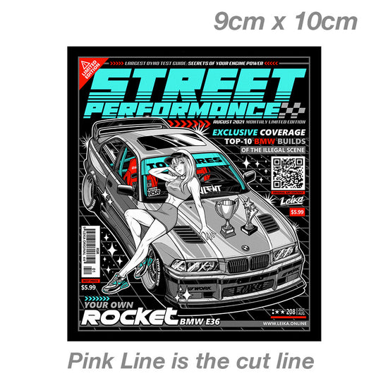 BMW E36 Street Performance JDM Drift  Laptop , Car  Decal Sticker 