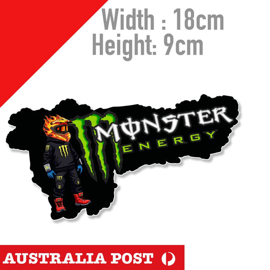 Monster Energy Drink  Flame Helmet Motorcycle Bike Sticker
