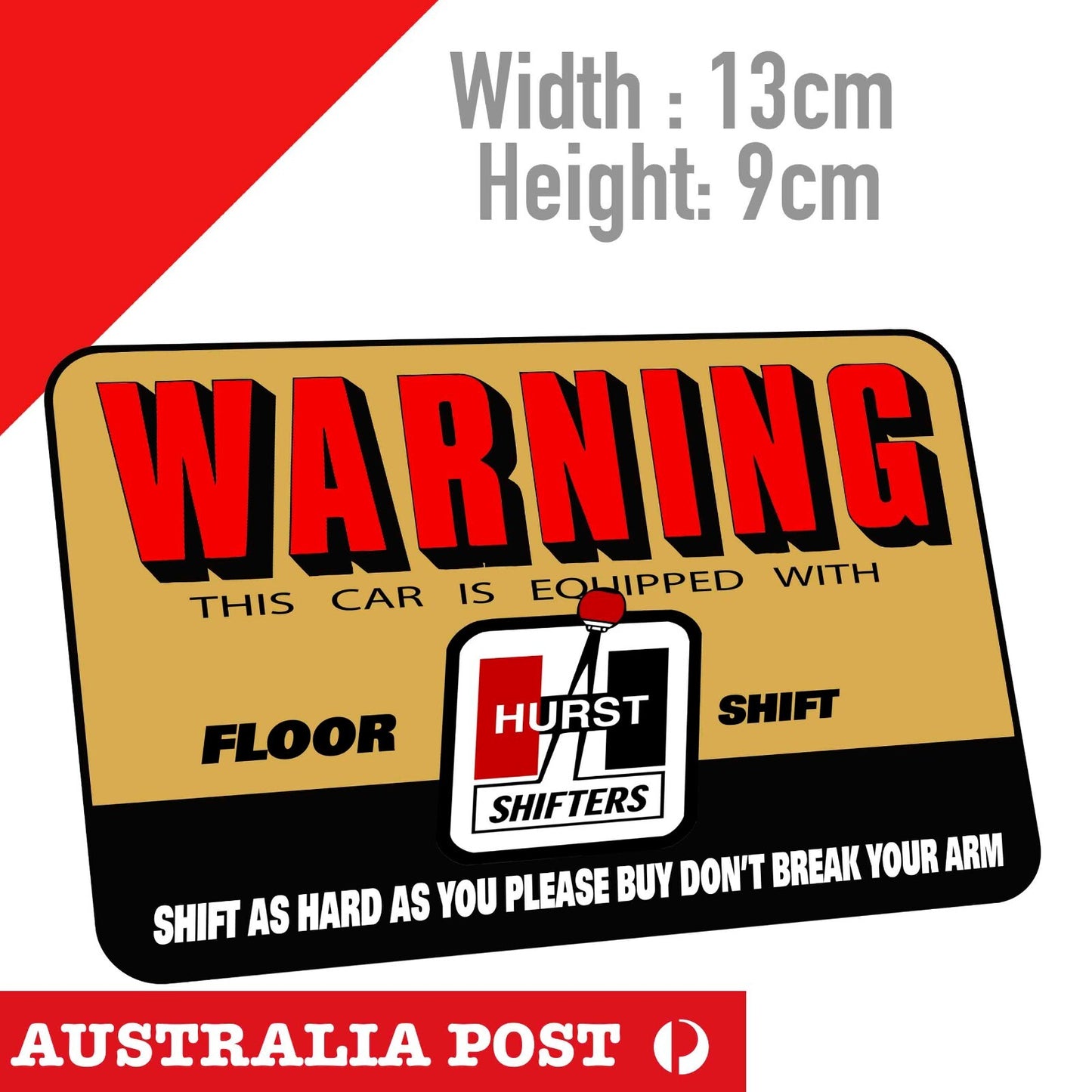 Hurst Shifters Warning Label Sticker