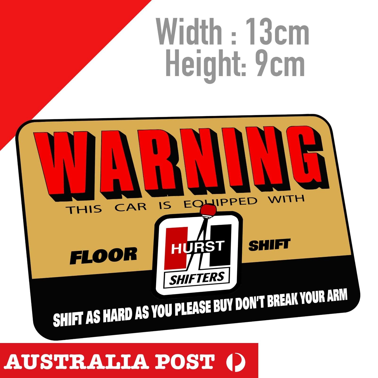Hurst Shifters Warning Label Sticker