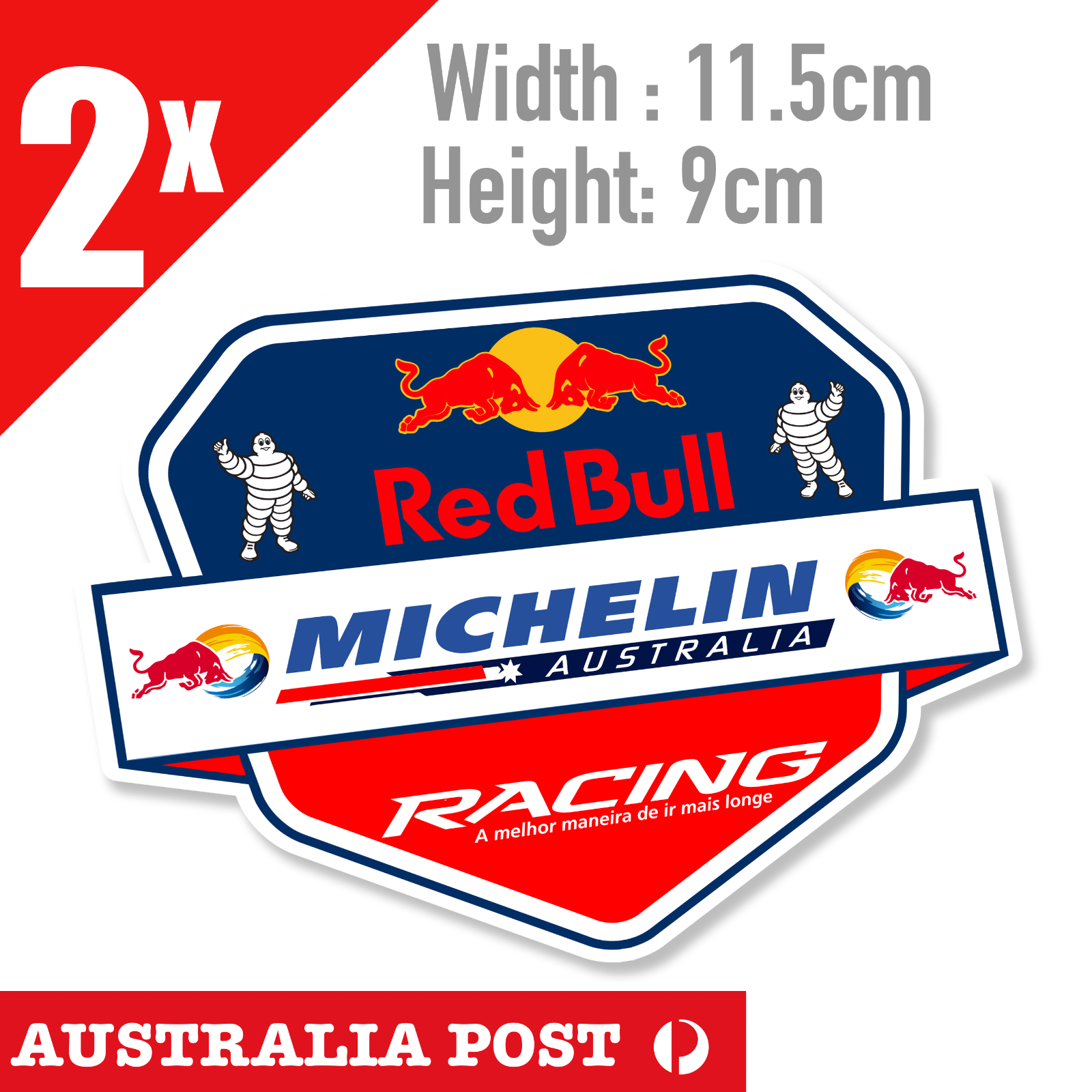 Red Bull RACING Michelin TYRE Australia Stickers,