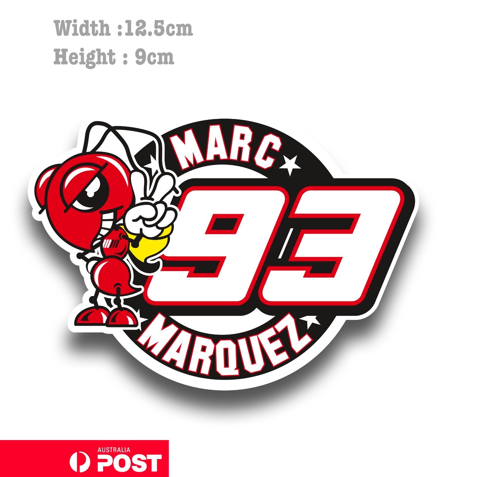Marc Marquez 93 Motorcycle, MotoGP, Helmet  LogoVinyl  Sticker