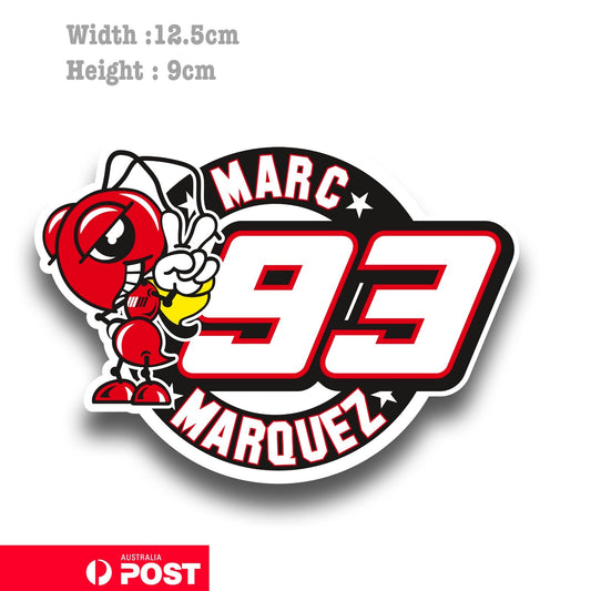 Marc Marquez 93 Motorcycle, MotoGP, Helmet  LogoVinyl  Sticker