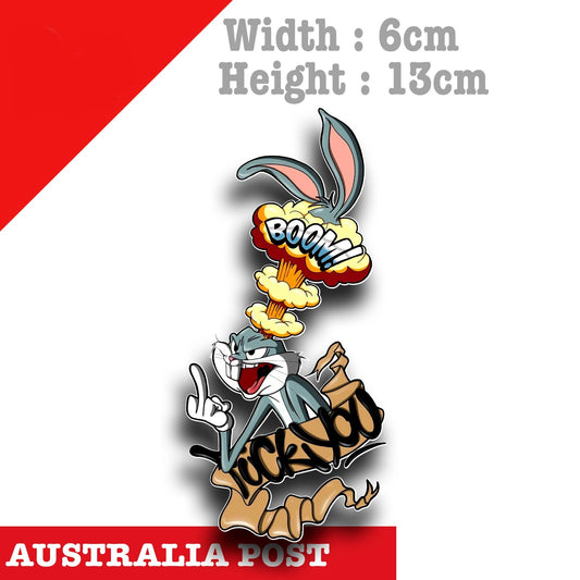 Bugs Bunny The rabbit Funny  Rude - Looney Tunes Vinyl  Sticker