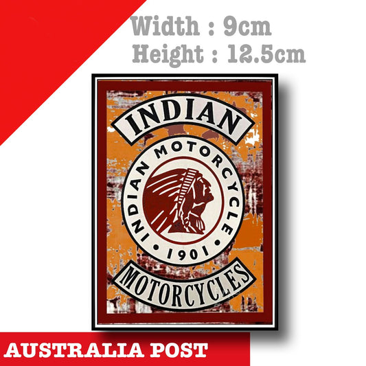 INDIAN Motorcycle Vintage Logo , Rusted, Old , Damaged Vintage Decal Sticker