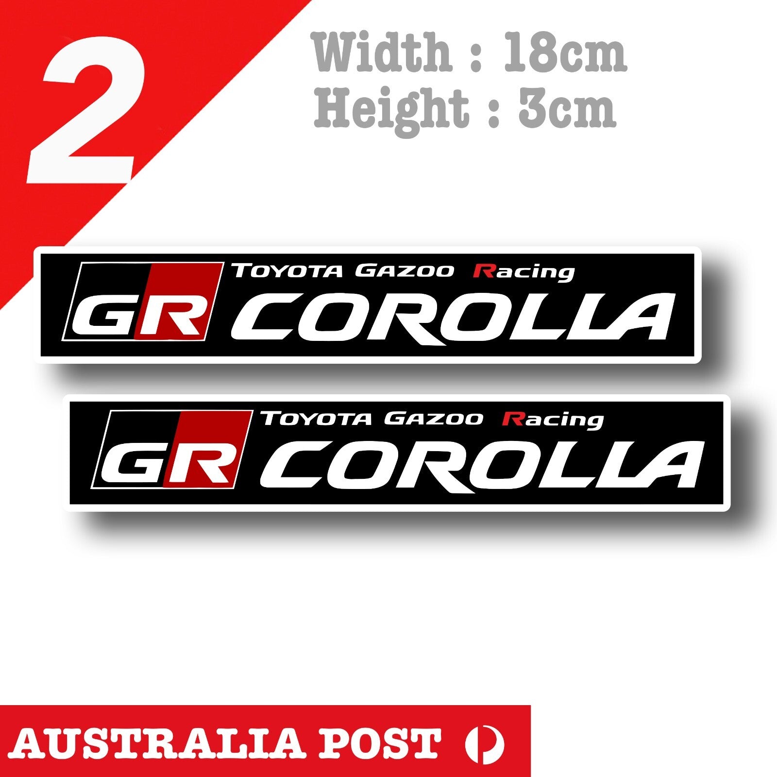 TOYOTA GR Gazoo Racing COROLLA Sport Racing Car  Decal Sticker 