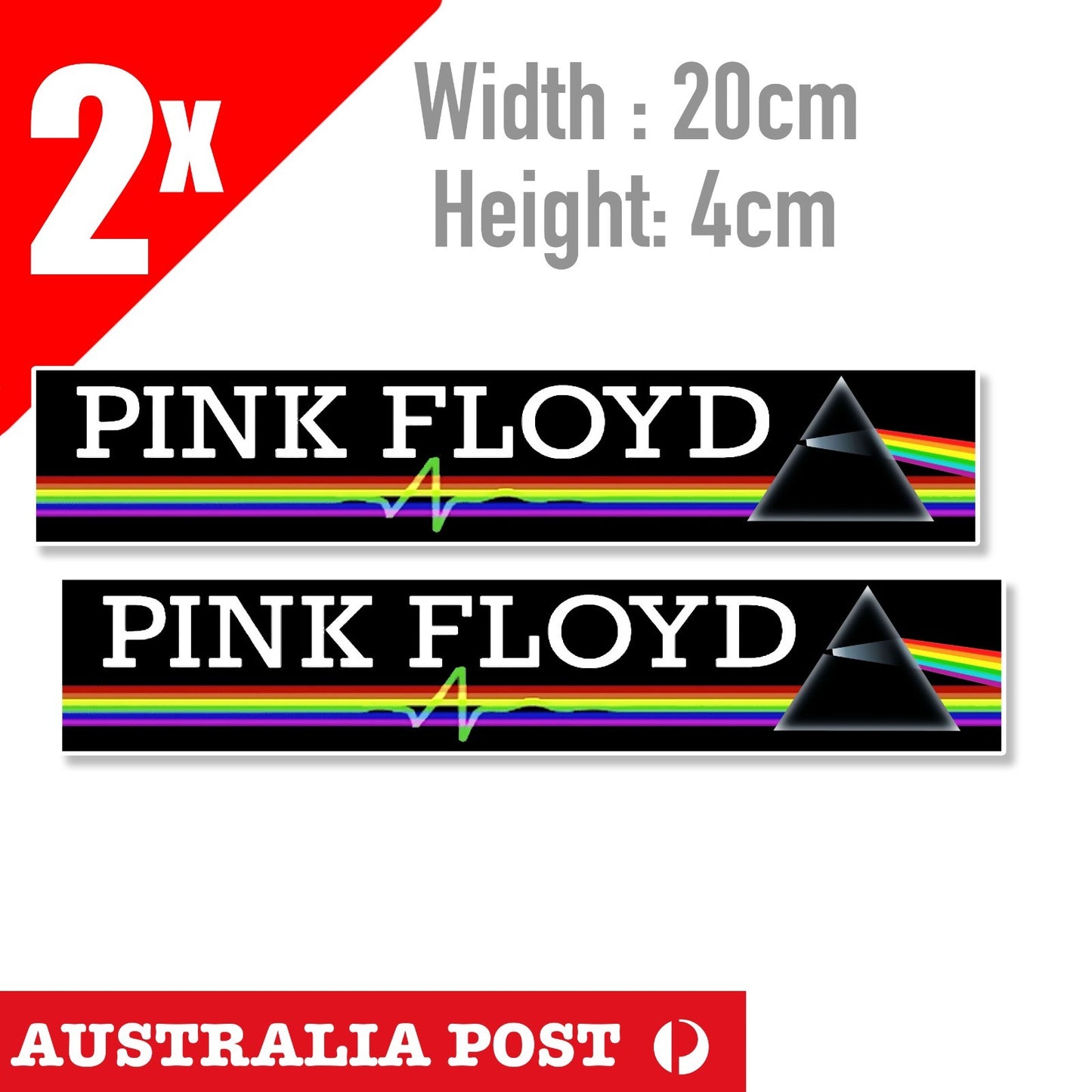 Pink Floyd Banner Logo 2x Sticker