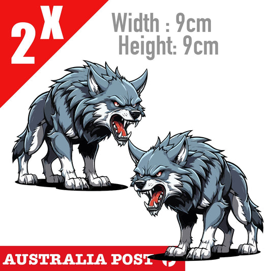 Angry WOLF Laptop , Car  Decal  Sticker