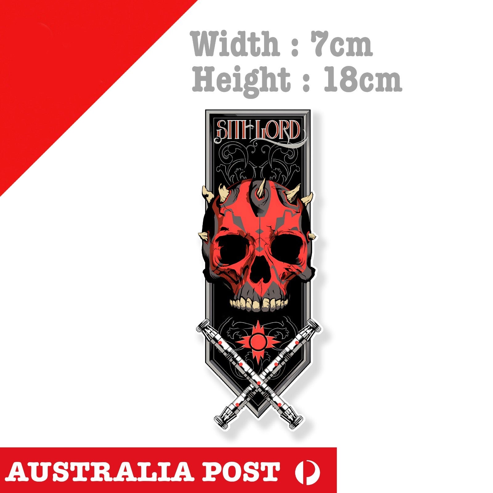 Star Wars Sith Lord Banner, Star Wars Villain, lightsaber Sticker ...