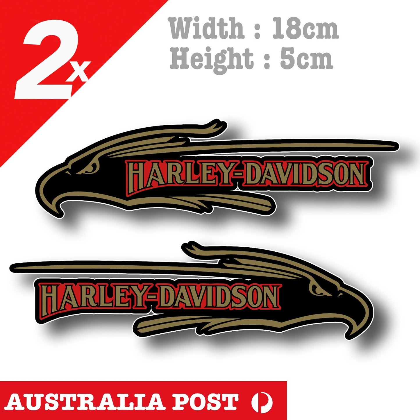 Harley Davidson Motorcycle Eagle Fuel Tank Decal Stickers