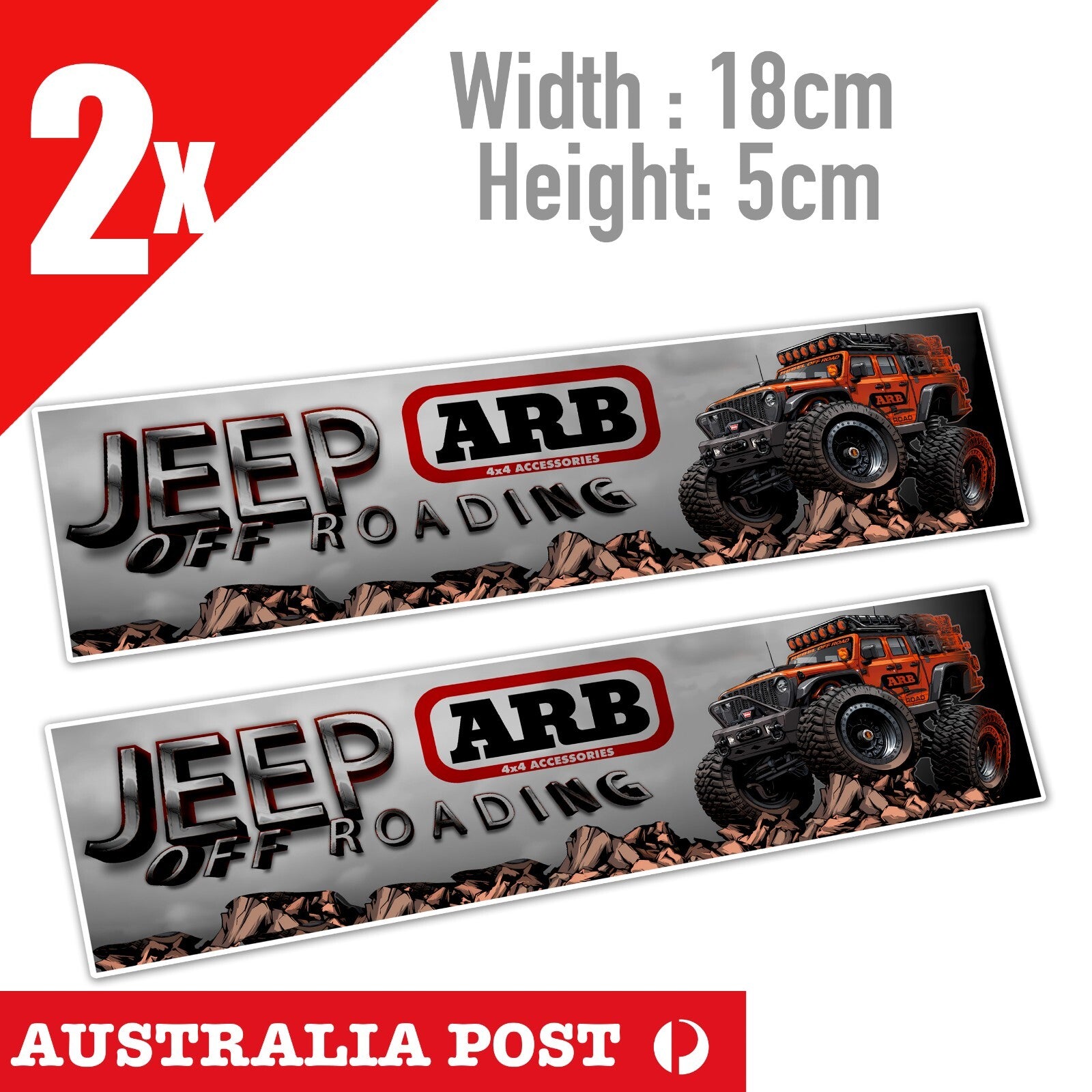 ARB 4x4 JEEP WRANGLER Off Road Racing Banner , Hilux 4X4 Off Road JDM Stickers
