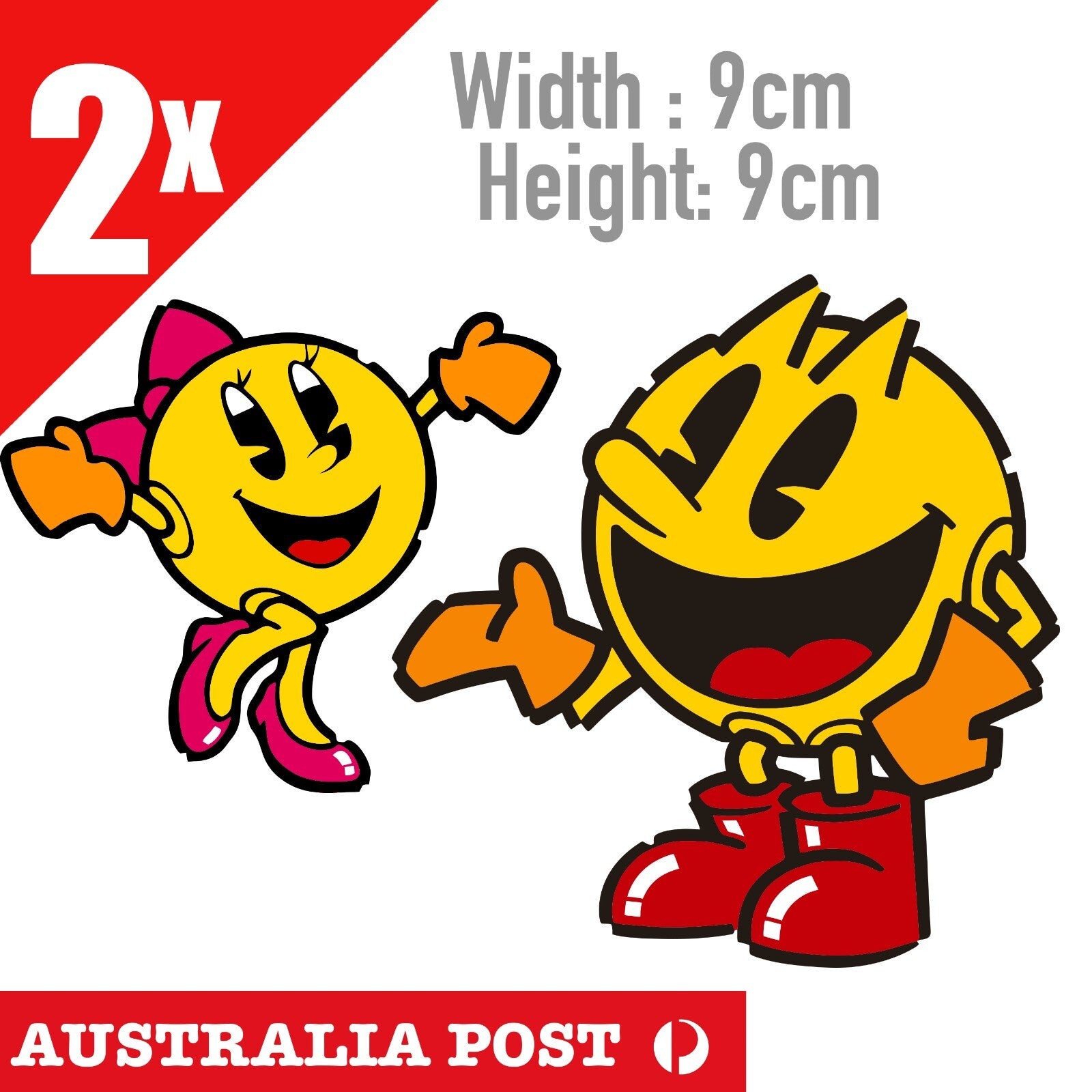 Pacman & Ms. Pac-Man Arcade Funny Thumbs Up ,Laptop Retro Gaming Vinta ...