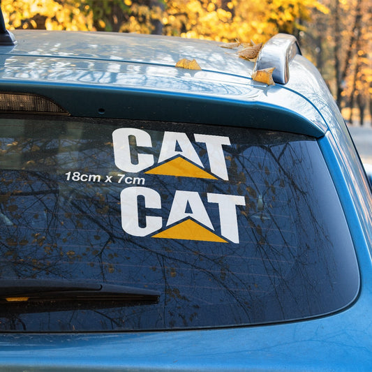 Caterpillar Logo x2  Laptop , Car  Vinyl  Sticker 