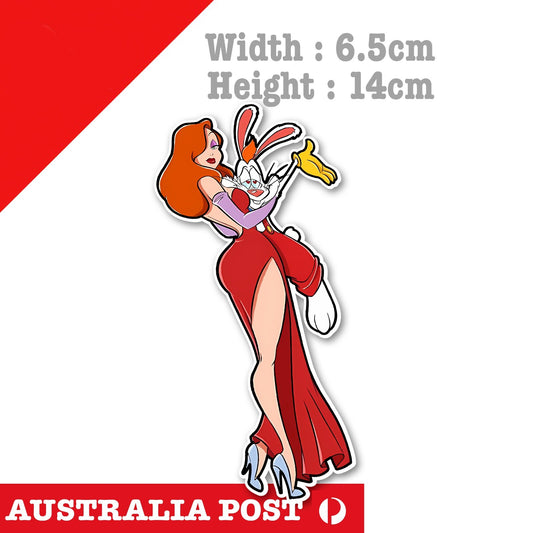 Jessica Rabbit, Sexy Red Head Sexy Pin Up Girl , Roger Rabbit Cartoon Sticker