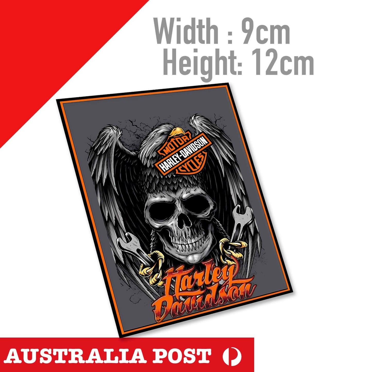 Harley Davidson Motorcycle Eagle & Skull  Sticker