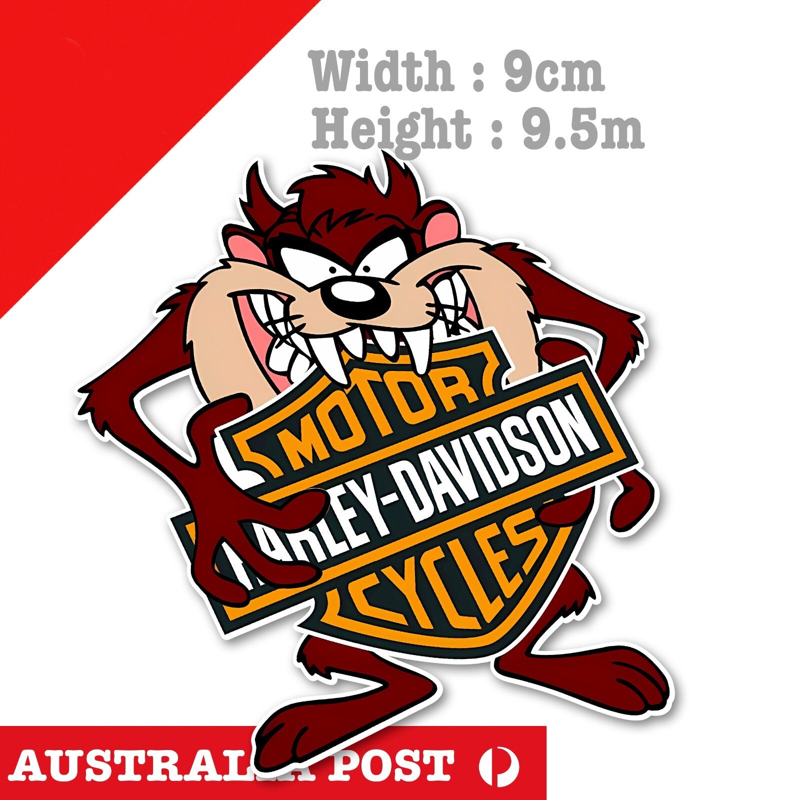 Harley Davidson Logo TAZ Tornado, Tasmanian Devil Looney Tune  Sticker