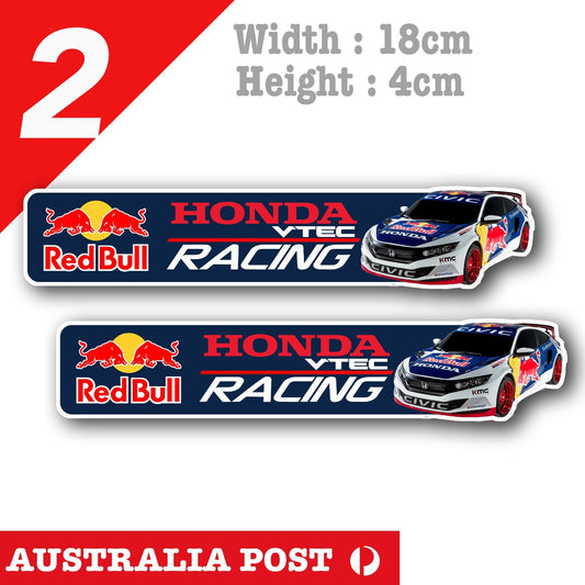 Red Bull HONDA VTEC Racing Team, Honda Civic Type R JDM  Sticker